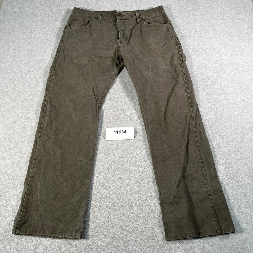 Genuine Dickies Mens Carpenter Pants 32x30 Brown Canvas Work Utility EU1939RMS